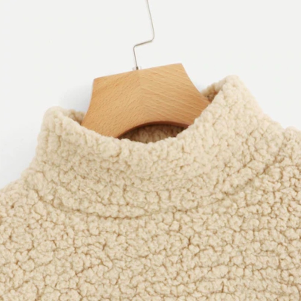 LAST ONE SALE HOST PICK Mock Neck Teddy Sweater - Picture 2 of 8